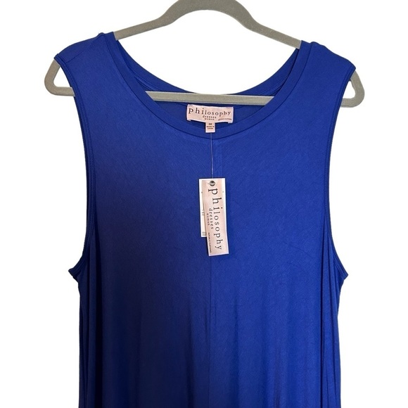 Philosophy Dresses for Women Royal Blue Cut & Sew Dress with High Low Swing Hem - Picture 6 of 9